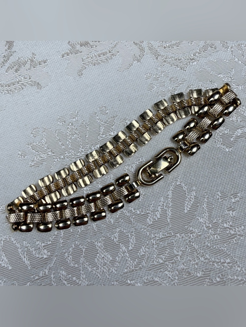 Monet Gold Toned Chain Bracelet, Vintage, Statement, Fashion, Signed